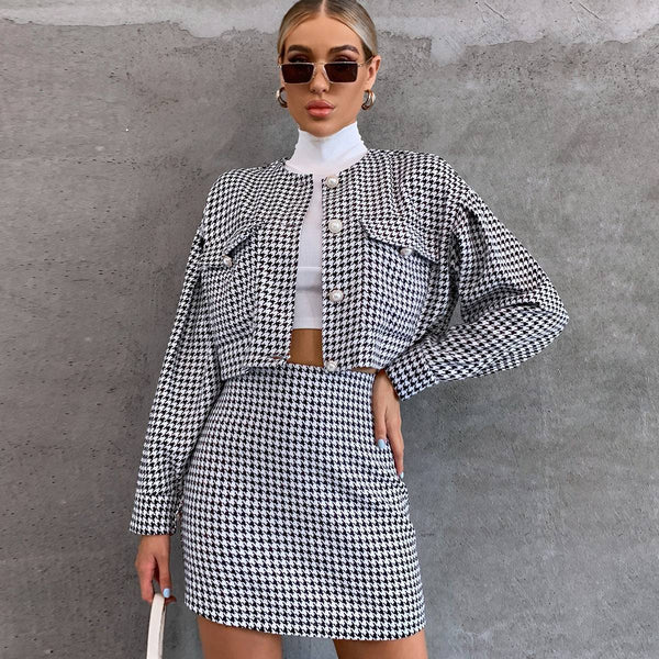 Tight-Fitting Dress Top Jacket Suit